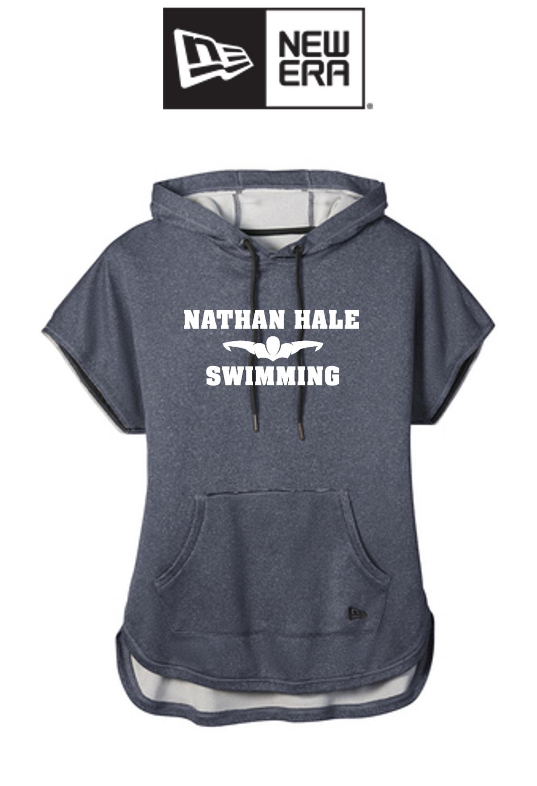 New Era ® Ladies Performance Terry Short Sleeve Hoodie - Nathan Hale Swimming