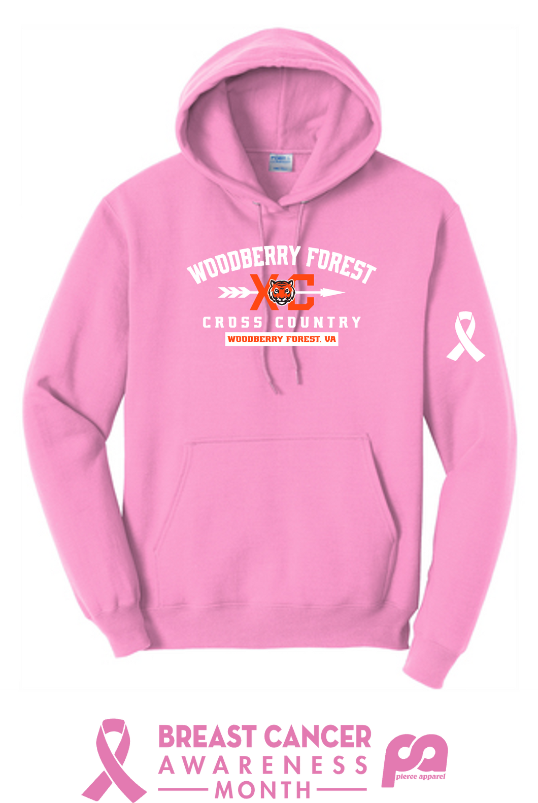 Breast Cancer Awareness - Hooded Sweatshirt - Woodberry Forest XC