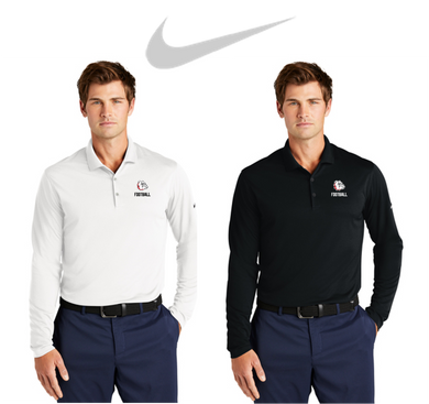 *Nike Dri-FIT Micro Pique 2.0 Long Sleeve Polo - Borger Football