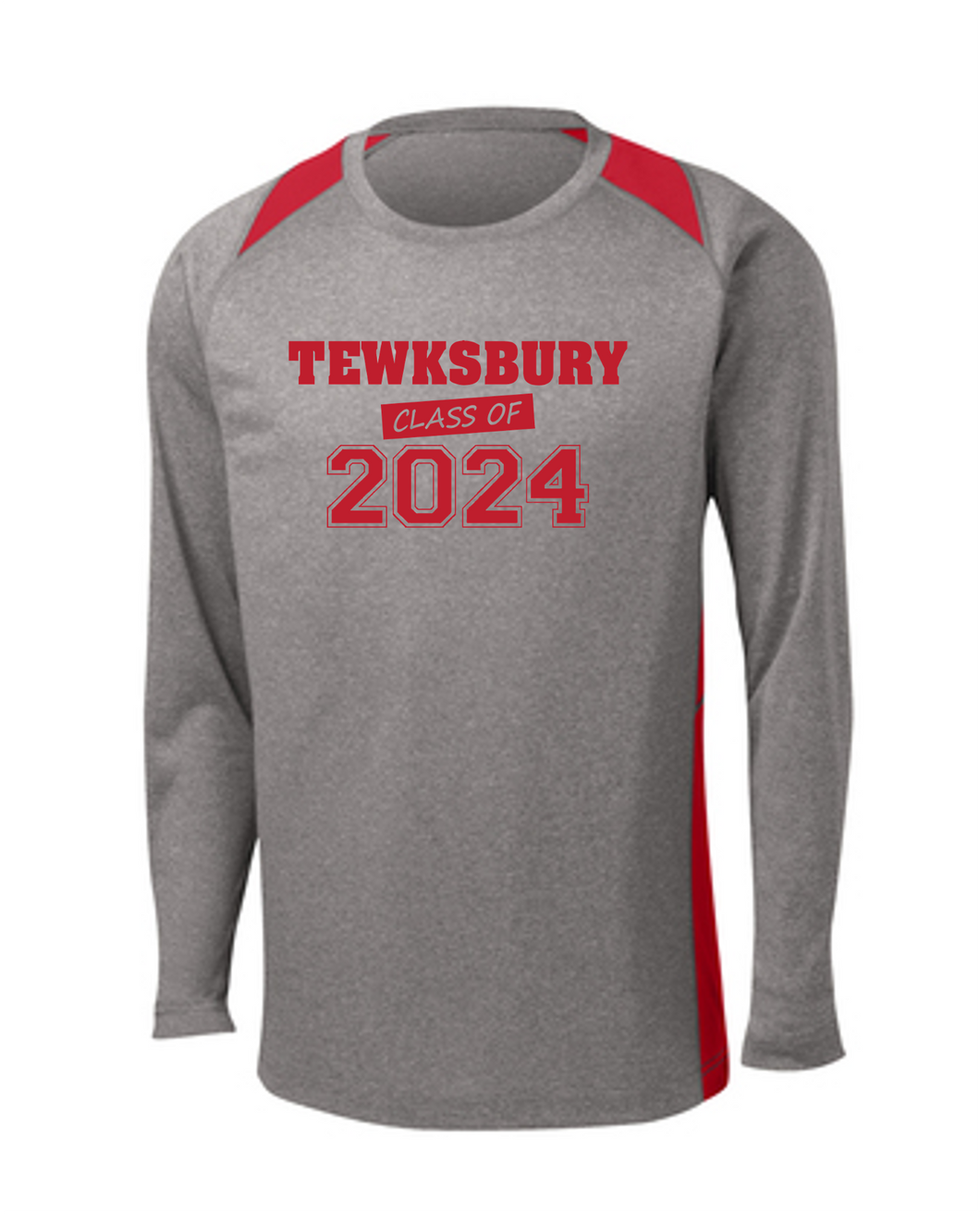 Sport-Tek® Long Sleeve Heather Colorblock Contender™ Tee - Tewksbury Class of 2024