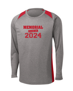 Sport-Tek® Long Sleeve Heather Colorblock Contender™ Tee - Memorial Class of 2024