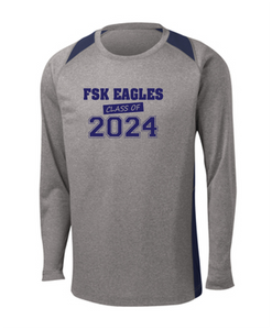 Sport-Tek® Long Sleeve Heather Colorblock Contender™ Tee - FSK Eagles Class of 2024