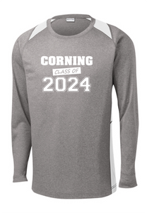 Sport-Tek® Long Sleeve Heather Colorblock Contender™ Tee - Corning Class of 2024