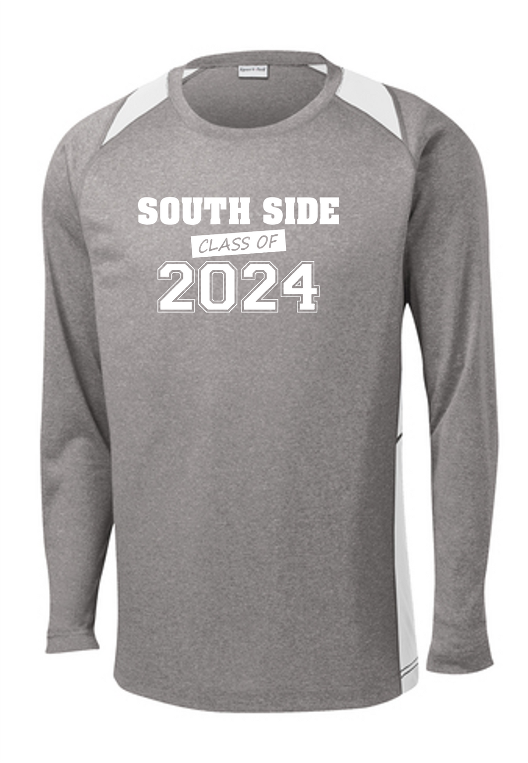 Sport-Tek® Long Sleeve Heather Colorblock Contender™ Tee - South Side Class of 2024