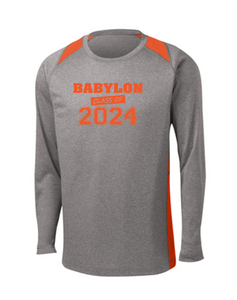 Sport-Tek® Long Sleeve Heather Colorblock Contender™ Tee - Babylon Class of 2024