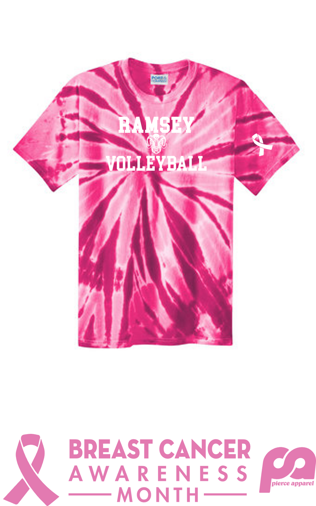 (BCA) Port & Company® Tie-Dye Tee - Ramsey Volleyball
