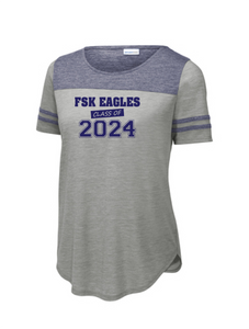 Sport-Tek ® Ladies PosiCharge ® Tri-Blend Wicking Fan Tee - FSK Eagles Class of 2024