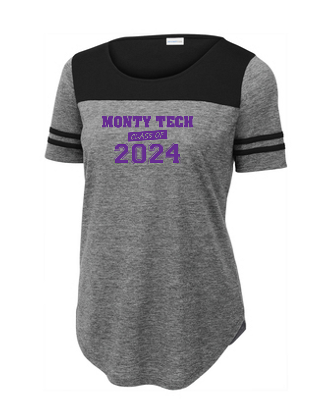 Sport-Tek ® Ladies PosiCharge ® Tri-Blend Wicking Fan Tee - Monty Tech Class of 2024