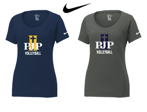 Nike Ladies Dri-FIT Cotton/Poly Scoop Neck Tee - PJP Girls Volleyball