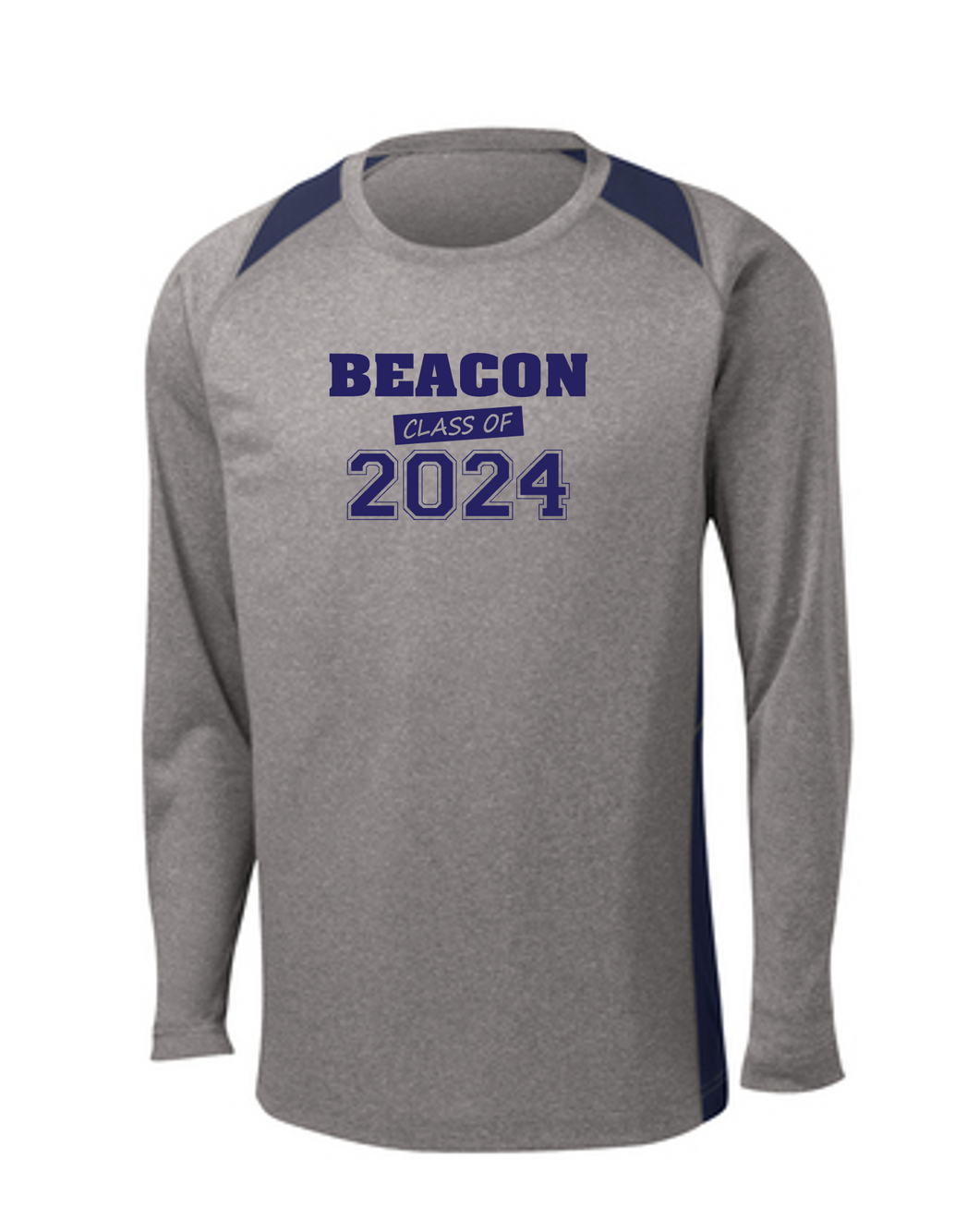 Sport-Tek® Long Sleeve Heather Colorblock Contender™ Tee - Beacon Class of 2024