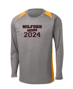 Sport-Tek® Long Sleeve Heather Colorblock Contender™ Tee - Milford Class of 2024