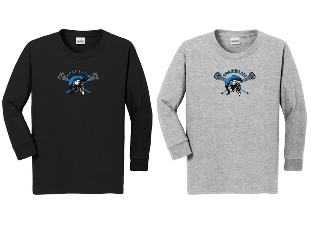 Gildan® Youth Heavy Cotton™ 100% Cotton Long Sleeve T-Shirt - CT Spartans Lacrosse
