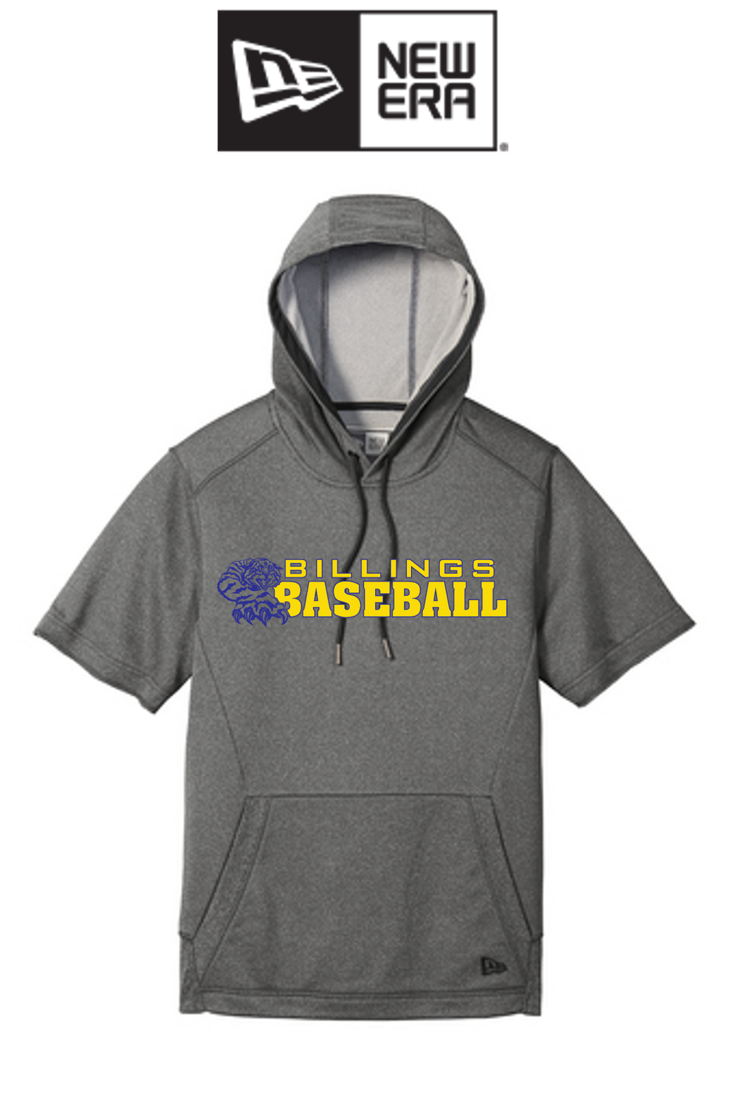 New Era ® Performance Terry Short Sleeve Hoodie - Billings Baseball