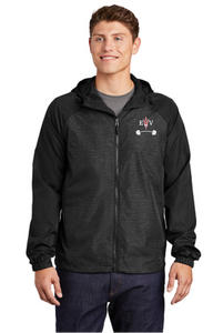 Sport-Tek® Heather Colorblock Raglan Hooded Wind Jacket - Eagle Valley Strength and Conditioning