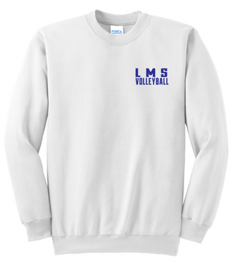 Fan Favorite Fleece Crewneck Sweatshirt - Lewis Mills Volleyball