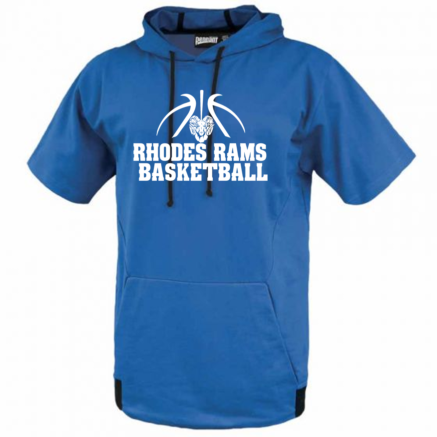 prowler short sleeve hoodie - RHODES RAMS BASKETBALL