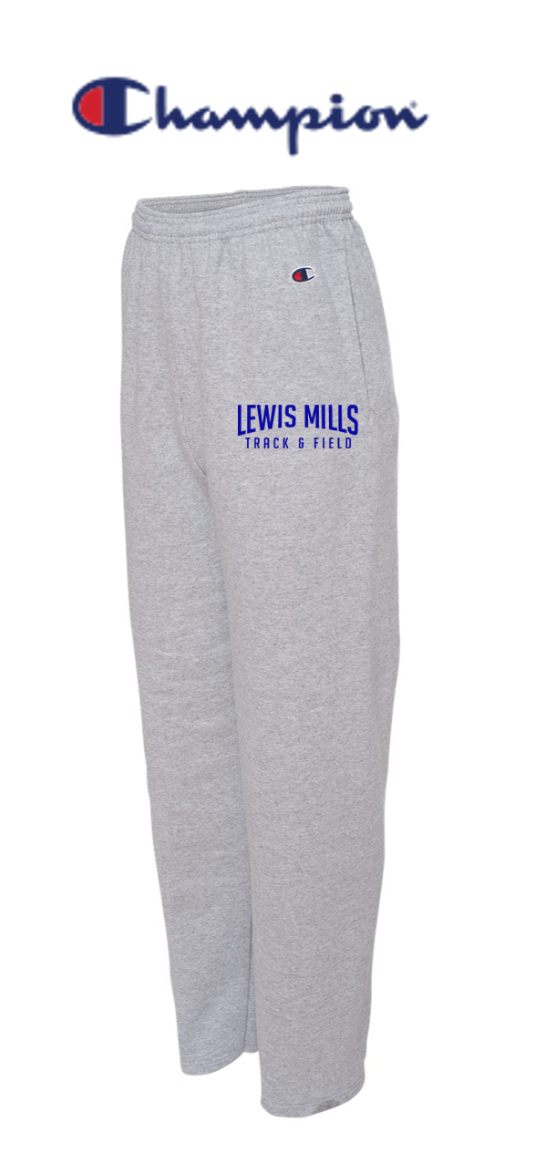 Champion Open Bottom Sweatpants - Adult - Lewis Mills Track