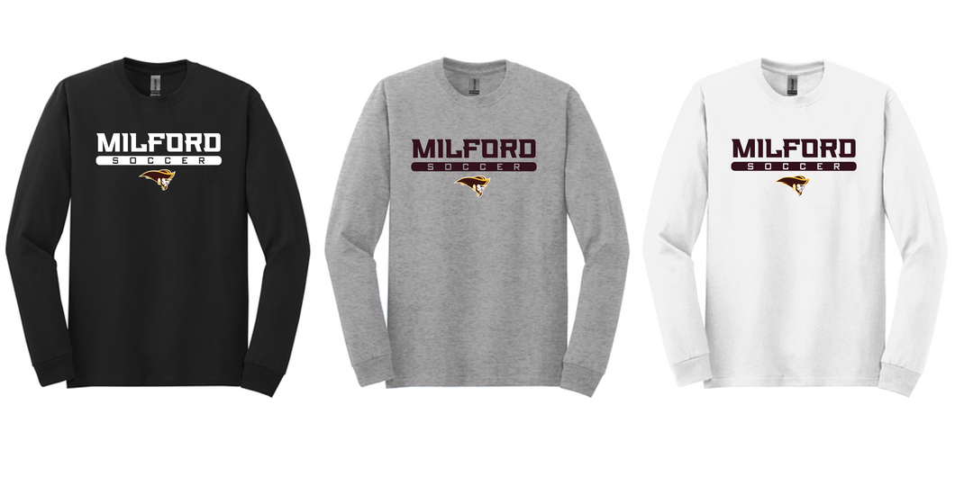Cotton Long Sleeve - Milford Boys Soccer