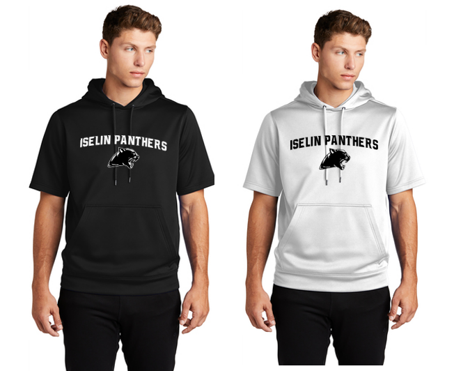 Fleece Short Sleeve Hooded Pullover - Iselin Panthers
