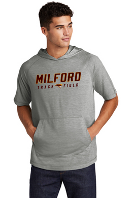 Tri-Blend Wicking Short Sleeve Hoodie - Adult - Milford Track & Field