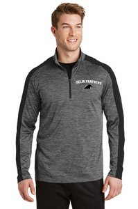 Grey-Black PosiCharge® Electric Heather Colorblock 1/4-Zip Pullover - Iselin Panthers