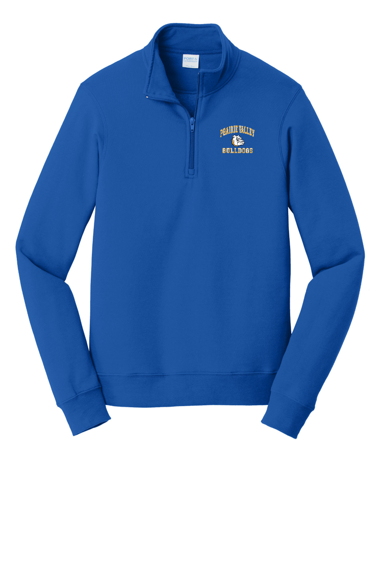 Fleece 1/4-Zip Pullover Sweatshirt - Prairie Valley Bulldogs