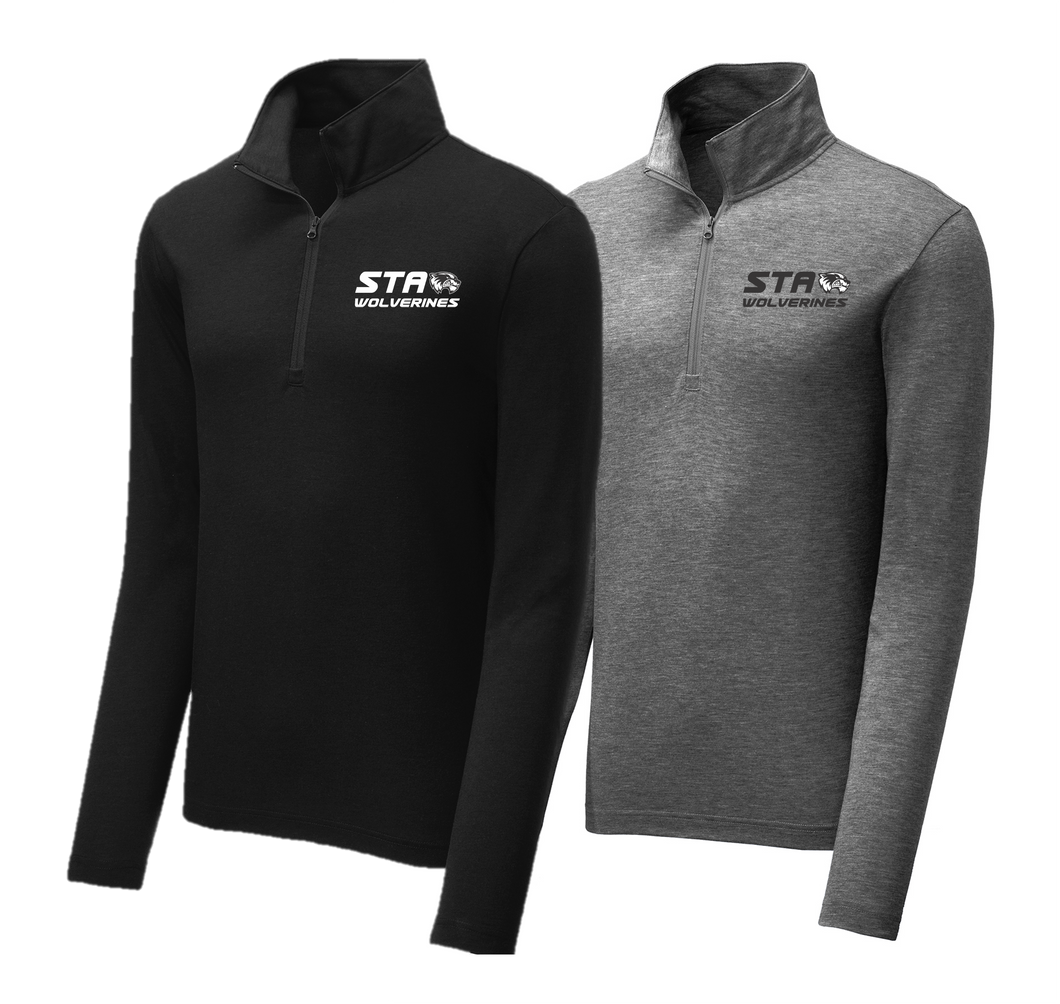 Tri-Blend Wicking 1/4-Zip Pullover - St. Francis of Assisi