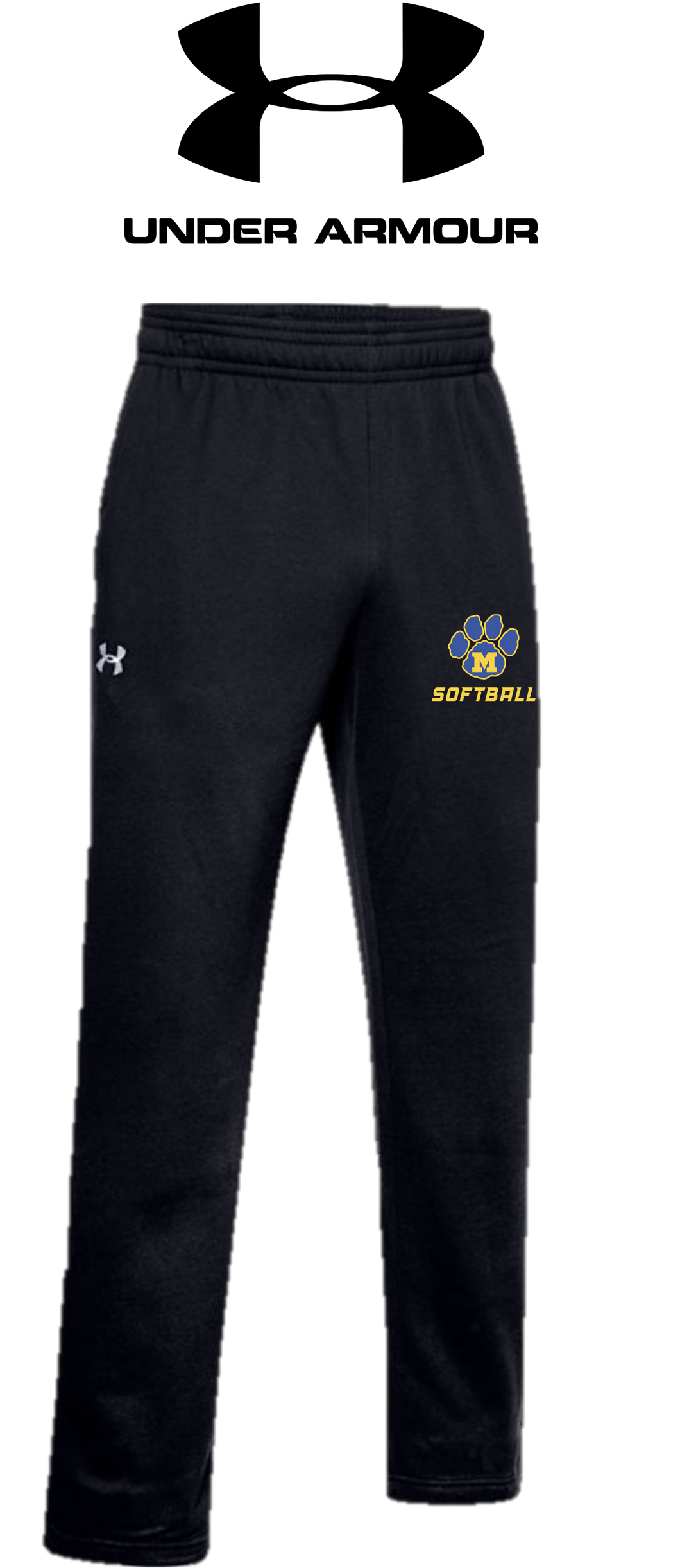 UA M's Hustle Fleece Pant - Mercy Softball