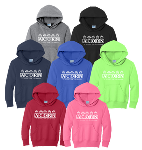 YOUTH Pullover Hooded Sweatshirt - Acorn School